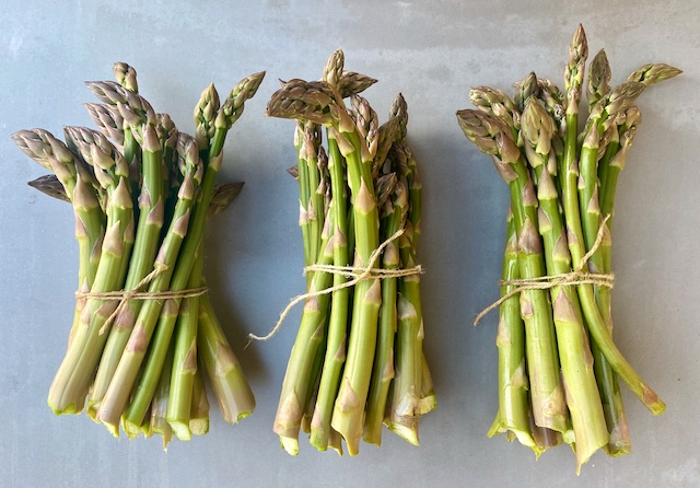 Bunt grön ekologisk sparris, 250 g – Vita Vråken, Bjärehalvön